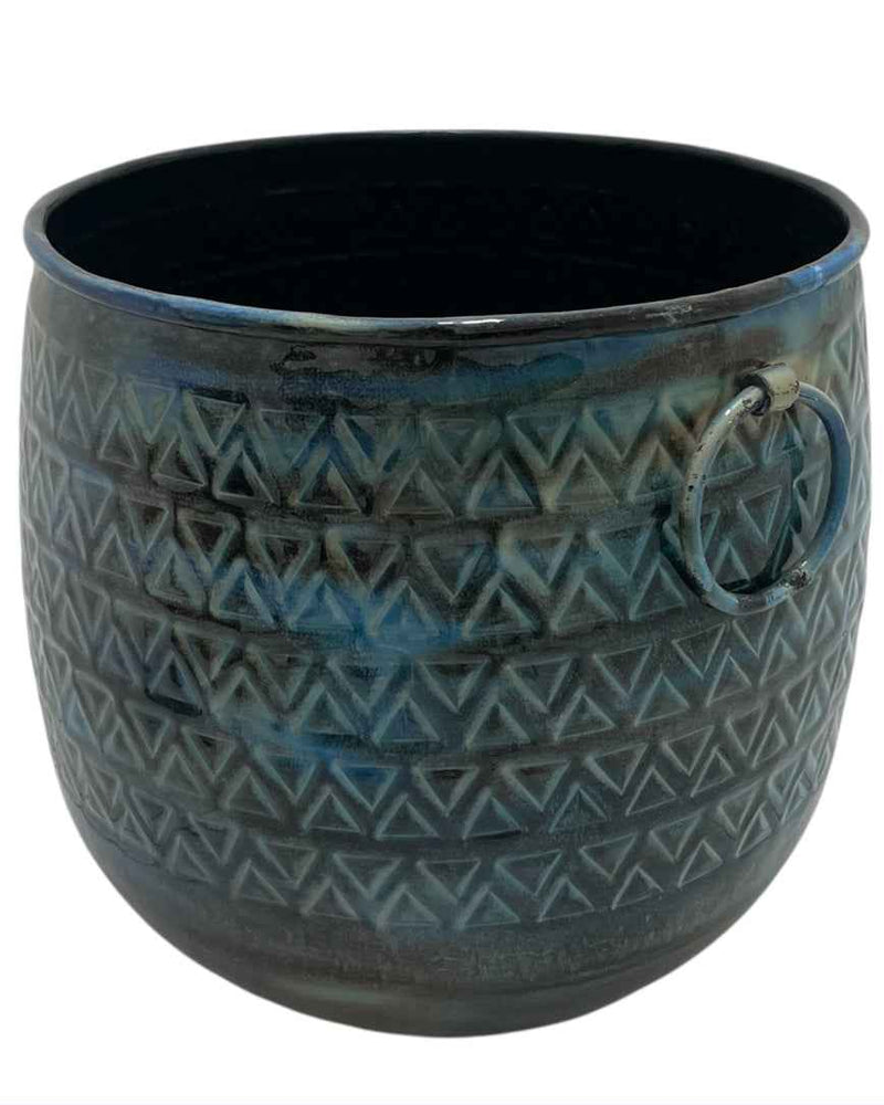 VERDANT VESSEL BARREL METAL PLANTERS