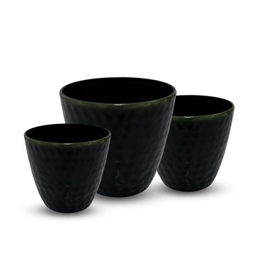 Black dots mini Alisa hammered