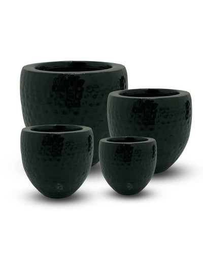 FOREST GREEN GLOSSY OLD LOFT PLANTER