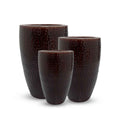 GARNET RED GLOSSY TALL CURVE PLANTER