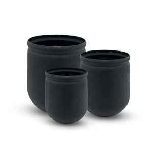 RUGGED AZURE SHARP NECK METAL PLANTERS