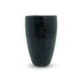 FOREST GREEN GLOSSY TALL CURVE PLANTER
