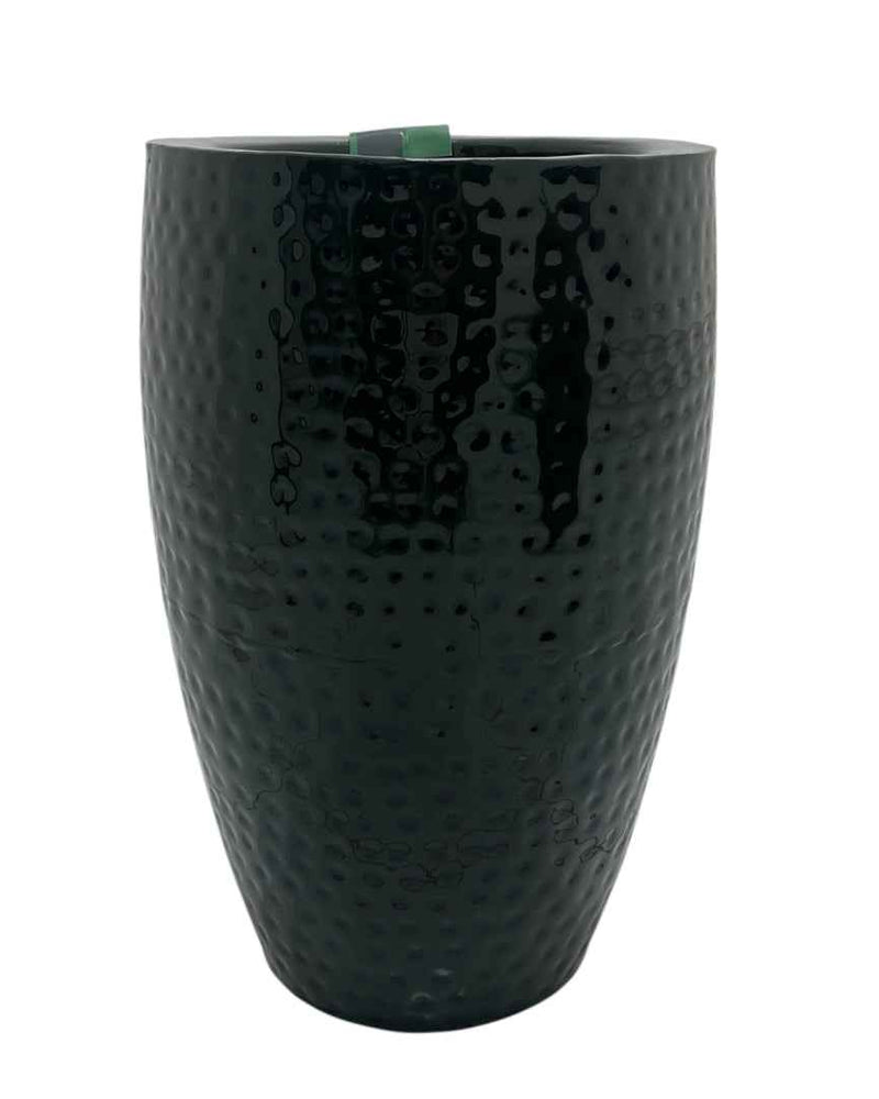 MIDNIGHT BLACK GLOSSY TALL CURVE PLANTER