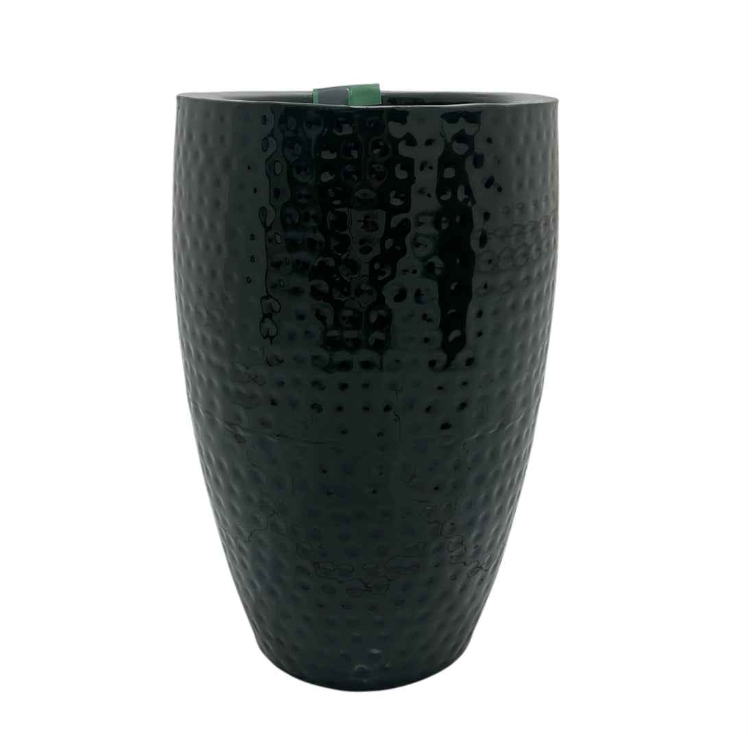 MIDNIGHT BLACK GLOSSY TALL CURVE PLANTER