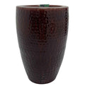 GARNET RED GLOSSY TALL CURVE PLANTER