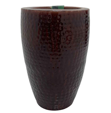 GARNET RED GLOSSY TALL CURVE PLANTER