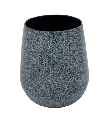 GRANITIC TEARDROP TAPPERED METAL PLANTERS