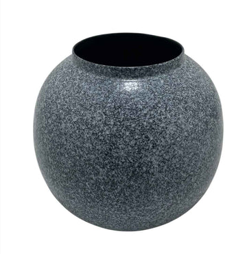 GRANITIC TEARDROP ORB METAL PLANTERS