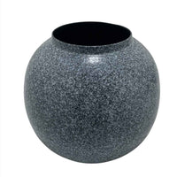 GRANITIC TEARDROP ORB METAL PLANTERS