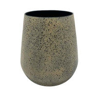 GRANITIC TEARDROP TAPPERED METAL PLANTERS