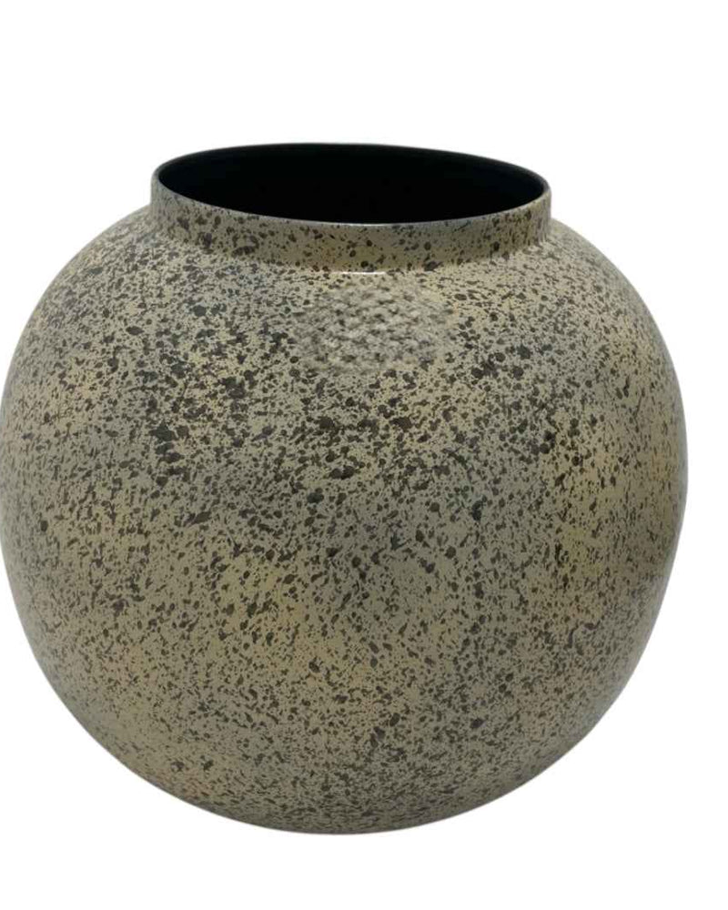 GRANITIC TEARDROP ORB METAL PLANTERS