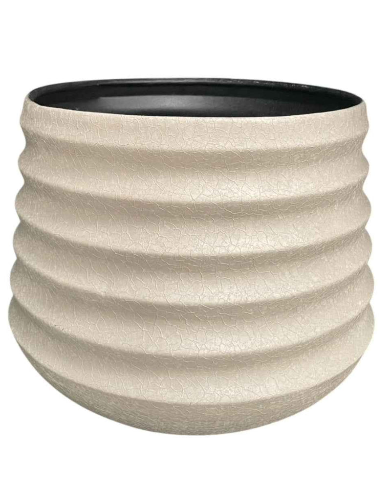 RIPPLE BLOOM PETRA METAL PLANTERS