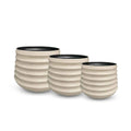 RIPPLE BLOOM PETRA METAL PLANTERS