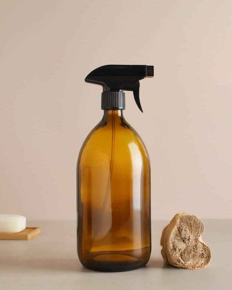 Amber Refillable Glass Bottle