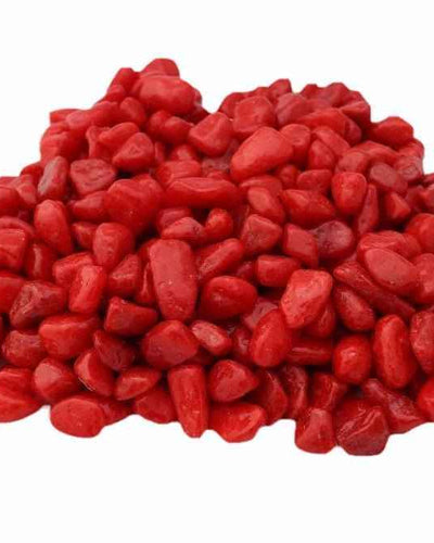 Red -  Coloured Pebbles